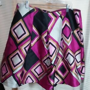 Lane Bryant Pink Asymmetrical A-Line Skirt Knee-Length